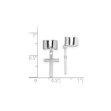 Sterling Silver Cross Pendant Necklace Unisex Minimalist