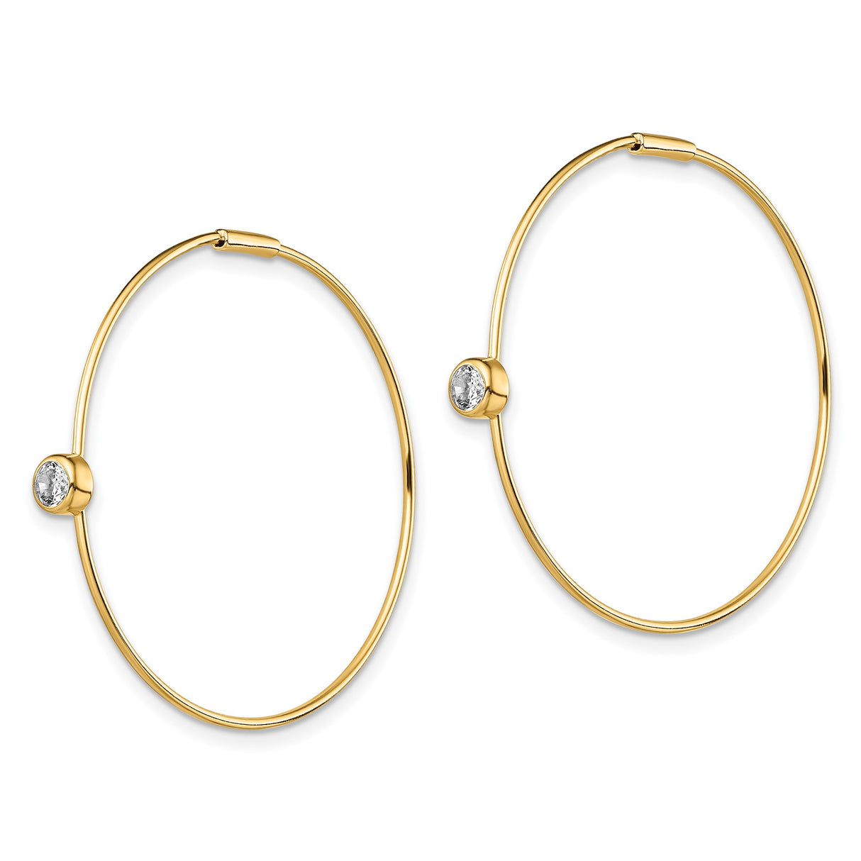 Sterling Silver Bangle Bracelet with Cubic Zirconia, Minimalist Polished Modern Design