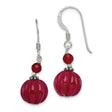 Sterling Silver Dangle Earrings with Aventurine and Quartz Beads, Boho Drop Design