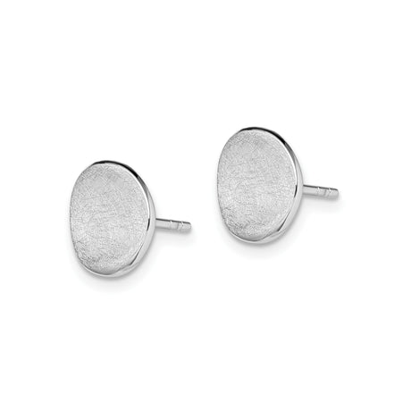Sterling Silver Textured Round Stud Earrings Matte Finish