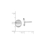 Sterling Silver Round Stud Earrings with Textured Brushed Finish, Minimalist Matte Design