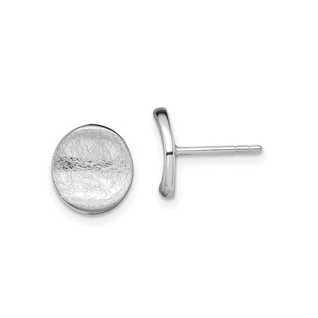 Sterling Silver Textured Round Stud Earrings for Women with Brushed Finish, Lightweight Modern Minimalist Design, Matte Silver Jewelry for Daily Wear, Simple Clean Look with Subtle Contemporary Style