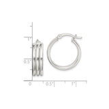 Sterling Silver Triple Hoop Earrings, Polished Layered Round Hoops, Modern Minimalist Design