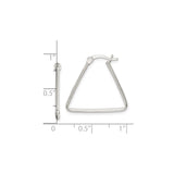 Sterling Silver Triangle Hoop Earrings, Minimalist Geometric Wire Design, Lightweight Modern Style
