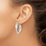 Sterling Silver Multi-Row Hoop Earrings with Twisted Layered Design, Polished Finish