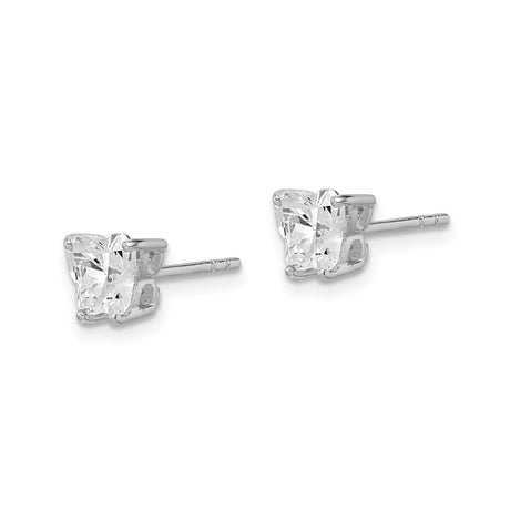 Sterling Silver Butterfly Stud Earrings with Cubic Zirconia, Dainty Nature-Inspired Jewelry for Women