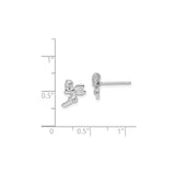 Sterling Silver Fairy Stud Earrings Winged Design No Stone
