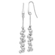 Sterling Silver Dangle Earrings with Long Cascading Chains and Polished Beads