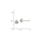 Sterling Silver Love Knot Stud Earrings Intertwined Design
