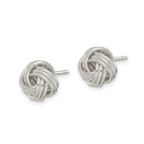 Sterling Silver Love Knot Stud Earrings Interwoven No Stone