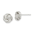 Sterling Silver Love Knot Stud Earrings for Women with Interwoven Knot Design, Symbol of Unity and Eternal Love, Elegant Everyday Silver Jewelry, Minimalist Classic Style for Daily Wear