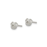 Sterling Silver Love Knot Stud Earrings With Post Back