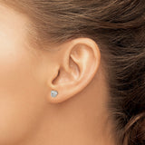Sterling Silver Love Knot Stud Earrings With Post Back