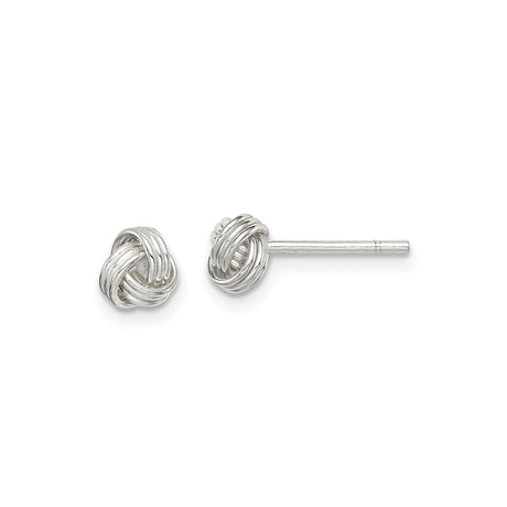Sterling Silver Love Knot Stud Earrings for Women with Intertwined Knot Design, Symbol of Unity and Eternal Love, Minimalist Post Back Silver Studs, Elegant Timeless Jewelry for Daily Wear