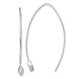 Sterling Silver Threader Earrings with Marquise Cut Cubic Zirconia, Minimalist Dangle Design