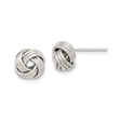 Sterling Silver Love Knot Stud Earrings for Women with Intertwined Knot Design Symbolizing Unity and Eternal Love, Timeless Classic Silver Jewelry for Everyday Wear or Elegant Special Occasions