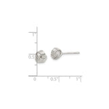 Sterling Silver Love Knot Stud Earrings With Woven Rope