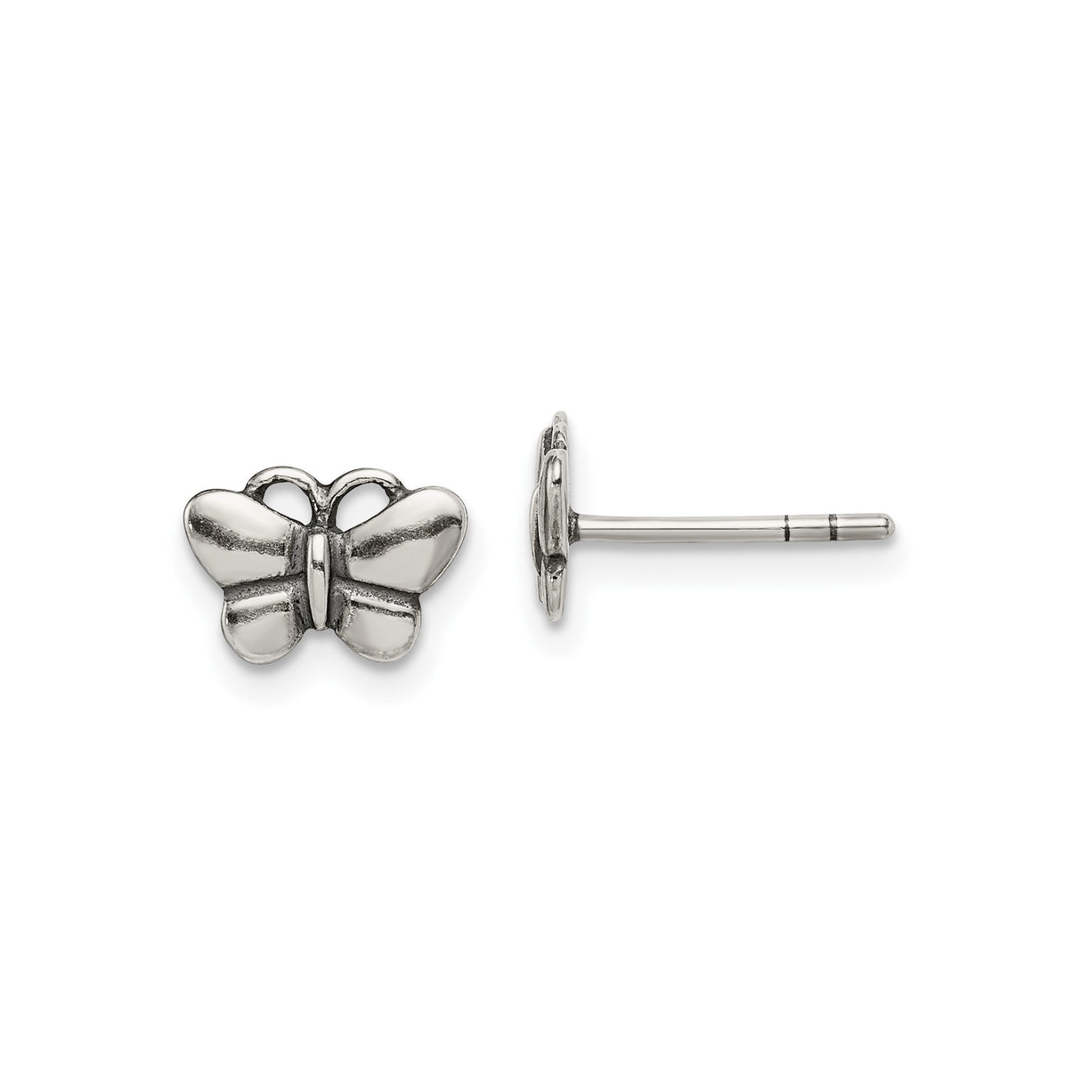 Sterling Silver Butterfly Stud Earrings, Delicate Nature-Inspired Design for Women and Girls