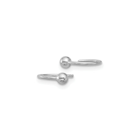 Sterling Silver Nose Ring Hoop With Ball End Minimal Design