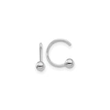 Sterling Silver Nose Ring Hoop with Ball End, Minimalist Unisex Design for Body Piercing, Smooth Polished Nostril Hoop, Modern Style Jewelry for Men or Women, Everyday Small Silver Nose Hoop