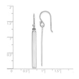 Sterling Silver Bar Drop Earrings, Minimalist Vertical Dangle Linear Design for Women