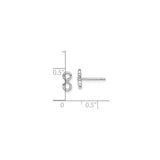 Sterling Silver Infinity Stud Earrings with Open Loop Design, Minimalist Symbol of Eternity