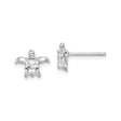 Sterling Silver Turtle Stud Earrings for Women with Round Cut Clear Gemstone Shell, Nautical Sea Turtle Design, Symbolic Ocean Jewelry, Animal Inspired Coastal Studs for Everyday Wear