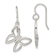 Sterling Silver Butterfly Dangle Earrings with Open Wing Design, Nature Inspired Jewelry