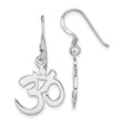 Sterling Silver Dangle Earrings with Om Symbol, Yoga Spiritual Jewelry for Women