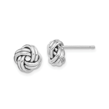 Sterling Silver Love Knot Stud Earrings for Women with Intertwined Rope Design Symbolizing Unity and Eternal Love, Polished Minimalist Silver Studs for Everyday Wear, Weddings, Anniversaries, Romantic