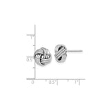 Sterling Silver Love Knot Stud Earrings Textured Finish