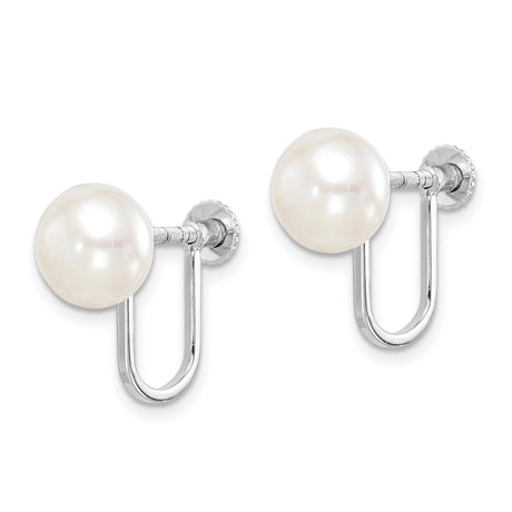 Sterling Silver Clip On Pearl Earrings Freshwater Pearls
