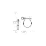 Sterling Silver Shackle Bail Pendant with Screw Closure, Nautical Industrial Design