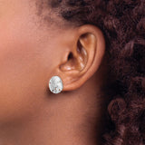 Sterling Silver Sand Dollar Stud Earrings, Ocean-Inspired Coastal Nautical Design for Women