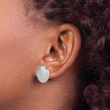 Sterling Silver Scallop Shell Stud Earrings, Coastal Nautical Theme for Women