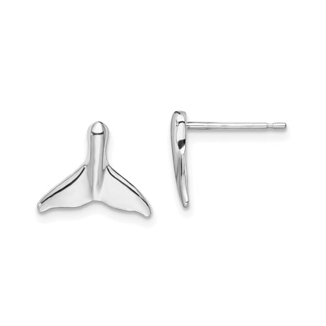 Sterling Silver Whale Tail Stud Earrings for Women, Minimalist Ocean Inspired Jewelry with Nature Symbolism, Nautical Marine Life Design, Dainty Silver Studs for Beach and Sea Themed Collections