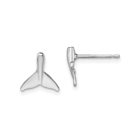 Sterling Silver Whale Tail Stud Earrings for Women with Minimalist Ocean Design, Symbolic Marine Theme Jewelry, Nautical Style Silver Posts, Coastal Nature Inspired Studs, Sea Life Earrings