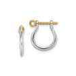 Sterling Silver Pendant, Two Tone Horseshoe Clamp, Nautical Shackle Charm, Unisex Jewelry