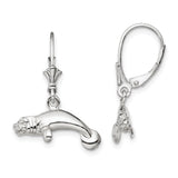 Sterling Silver Manatee Dangle Earrings, Nautical Sea Life Theme for Women