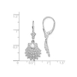 Sterling Silver Scallop Shell Dangle Earrings with Leverback Hooks, Camino de Santiago Religious Theme