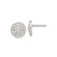 Sterling Silver Lotus Flower Stud Earrings with Cubic Zirconia, Yoga and Chakra Inspired Jewelry
