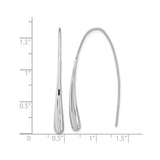 Sterling Silver Threader Earrings with Sleek Teardrop Design, Lightweight Modern Style for Women