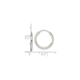 Sterling Silver Hoop Earrings with Snap Closure, Polished Minimalist Round Design for Women