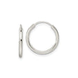 Sterling Silver Hoop Earrings with Snap Closure, Polished Minimalist Round Design for Women