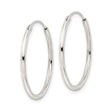 Sterling Silver Hoop Earrings with Polished Twist Design, Lightweight Modern Statement Hoops