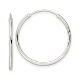 Sterling Silver Hoop Earrings with Polished Twist Design, Lightweight Modern Statement Hoops