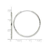 Sterling Silver Hoop Earrings, Twisted Design with Polished High Shine Finish, Minimalist Style