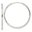 Sterling Silver Hoop Earrings, Twisted Design with Polished High Shine Finish, Minimalist Style