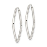 Sterling Silver Square Hoop Earrings, Lightweight Modern Geometric Minimalist Design