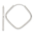 Sterling Silver Square Hoop Earrings, Lightweight Modern Geometric Minimalist Design